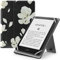 MoKo Étui Universel pour 6 6.8 7 Kindle eReaders Fire Tablette-Kindle/Kobo/Voyaga/Lenovo/Sony Kindle E-Book E-Reader Tablette, Coque en PU avec Support Réglable et Dragonne, Noir + Magnolia Blanche
