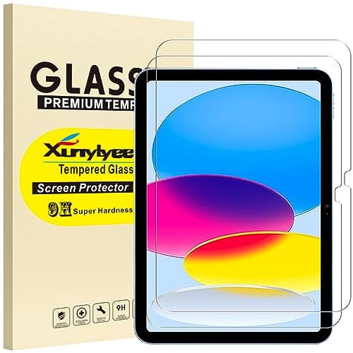 XunyLyee 2 Stück, Panzer Schutz Glas für iPad A16 11. Generation Modell 2025/ iPad 10. Generation Modell 2022 (10.9 Zoll) Displayschutz Schutzfolie