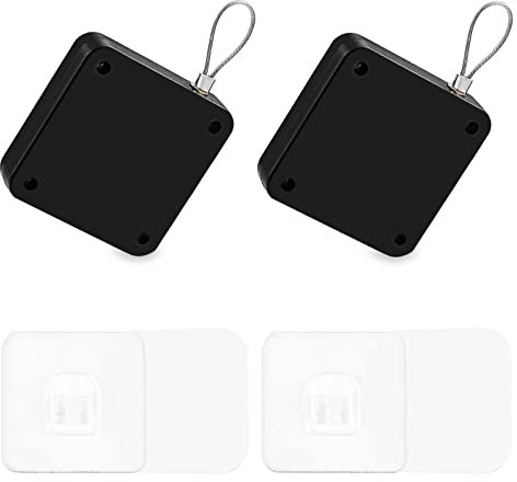 2 Stück Automatische Türschließer, Multifunktionaler Sensor Türschließer, Automatische Türschließer mit Sensoren, Ohne Lochen, Mit Tunnelzug, Türschließer für Home Offices Eingesetzt