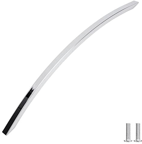 Decoranddecor Slimline Kitchen Door Handles Cabinet Pulls Sleek Design - Smooth Lines 288mm Polished Chrome