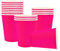YAAVAAW 16Pcs Hot Pink Party Paper Cups,9oz Paper Cups Cold/Hot Drinking Cups Tea Coffee Cups Solid Color Rose Party Cups for Kids Adult Birthday,BBQs,Picnics,Wedding,DIY,Hot Pink Party Supplies