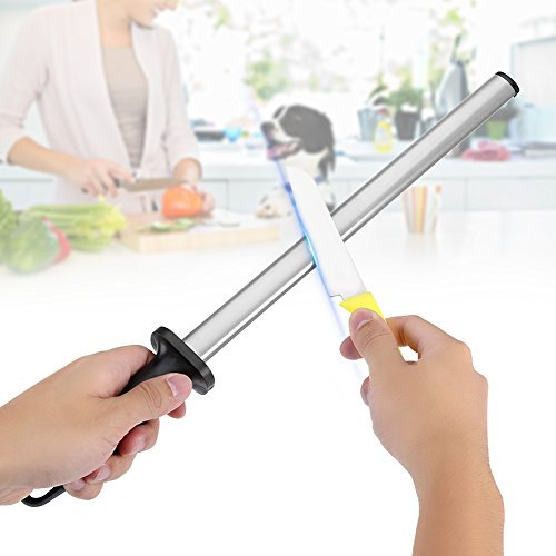 Stahl-Messerschärfstab Alvinlite Wetzstahl für Messer, 30cm Diamant Messerschärfer 600 Körnung, Messerstahl mit Kunststoff-Griff, Messerschärfer Stab, Wetzstab für Kochmesser für Stabschärfer