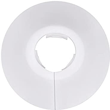 2 Stück Heizungsrohr Rosette, Heizkörper Rohrabdeckung, Kunststoff Weiß Verkleidung für Wasser Gas Abflussrohre