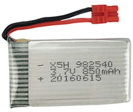 Ghulumn Batterie -Po Drone 3.7V 850MAH avec Chargeur USB pour X5HW X5HC PièCes de Rechange pour QuadricoptèRes TéLéCommandéS Accessoires pour Drones