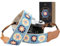Padwa Lifestyle Hollow Crochet Pink Daisy Camera Strap - 2 Wide Cowhide Head, Embroidered Cotton Woven Vintage Camera Straps,Universal Neck & Shoulder Strap for All DSLR Cameras and Photographers