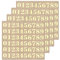 sourcing map 4 Blätter Nummern Aufkleber, 4.5mm Stereo Selbstklebende Zahlen Sticker für Postfach,Schilder,Adressnummer,DIY Scrapbooking,Dekorationskunst, Gold