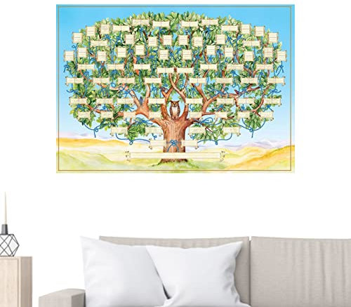 Albero genealogico degli antenati riempibile, Diagramma 'Albero genealogico, Diagramma 'Albero genealogico per i Bambini per Conoscere la Loro Famiglia
