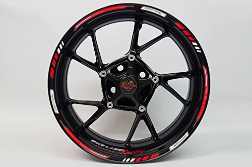 Felgenrand Aufkleber GP 17 Zoll Felgen Motorrad Red kompatibel für Honda X710002