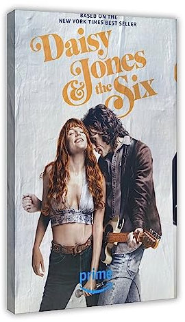 Daisy Jones & The Six Poster American Musical Drama TV Miniseries Cover Wall Art Deco Poster Canvas Poster Bedroom Decor Sports Landscape Office Room Decor Gift Frame-style 20x30inch(50x75cm)