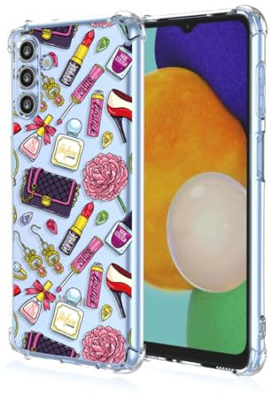 ATISIJIE Funda para Samsung Galaxy M13 4G/M23/F23,para Niñas y Mujeres,Diseño de Florales Flores a Prueba de Golpe Transparente Funda para Samsung Galaxy M13 4G/M23/F23-A43