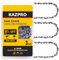 KAZPRO 10 Inch Chainsaw Chain 40 Drive Links, 3/8 LP Pitch, .050 Gauge, Pole Saw Chain Blade, Low kickback, Lubrication System, fits Echo, WORX, Sun Joe, Makita, WEN, etc, KP-S40 (3 Pack)