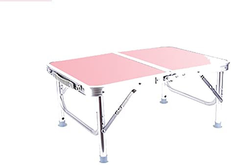 Suuim Mesa de Campamento Mesa Plegable para Acampar Almacenamiento Cocina Senderismo Picnic Muebles para Acampar Jardín Mesa de Pesca Auxiliar Plegable Escritorios al Aire Libre (Color: Azul) (