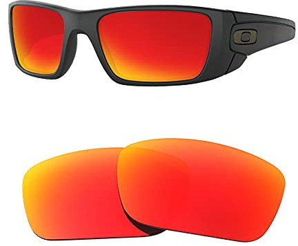 HiCycle2 Ersatz-Sonnenbrillengläser für Oakley OO9096 Brennstoffzellen-Sonnenbrille, 60 mm, rot, nothing