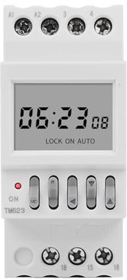 DEBLAN Interrupteur horaire astronomique Programmable 230V, avec Affichage de Latitude, contrôleur Quotidien de réverbère