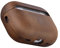 Maogoam Custodia per AirPods Pro di seconda generazione, in vera pelle di vacchetta Crazy Horse vintage, per AirPods Pro 2, stile retrò Indiana-Jones, LED frontale visibile, marrone scuro