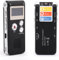 USB Dictaphone Enregistreur Numérique, Dictaphone Rechargeable Portable et Lecteur de Musique MP3, enregistreur Vocal numérique,intégré 8 Go Mémoire Flash (Noir)