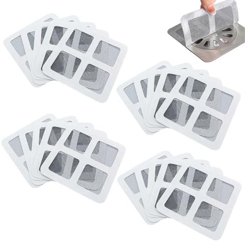 Bzzerumy 20 unidades de coladores para el pelo, para baño, bañera y cocina, colador de pelo, colador de desagüe, colador de fregadero, colador (gris)