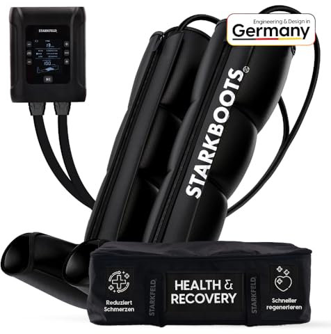 STARKBOOTS® Recovery Boots – Lymphdrainage Gerät & Beinmassagegerät |40-200 mmHg|Für Venenrückfluss & gegen Wassereinlagerungen |Maximale Recovery & Entspannung|M