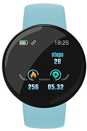 Relojes Inteligentes Hombre Baratos Marca de regalo D18S y 1,44 resistente al agua-reloj de Fitness -para hombres pulgadas mujeres nueva pulsera inteligente de sueño reloj Relojes (Sky Blue, One Size)