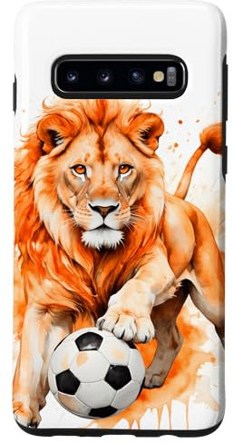 Hülle für Galaxy S10 Löwe Fußball Bunt Holland Niederlande Aufdruck Design Print