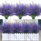 SOMYTING 12 Bundles Artificial Flowers Balcony Weatherproof Artificial Flowers Outdoor UV Resistant Artificial Plants Plastic Bouquet Artificial Plants for Balcony Boxes Garden Window Decoration