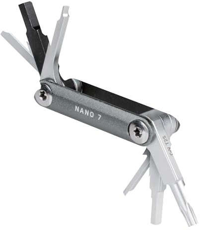 Topeak Nano 7 Multi-Tool - Kompaktes CNC-gefertigtes tragbares Werkzeug mit 7 Funktionen - Nano 7 (7 Funktionen)