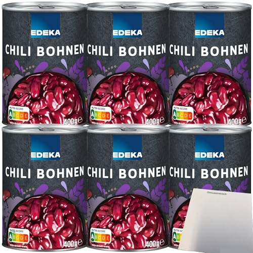 usy Bundle für Edeka Chili-Bohnen in feurig-mexikanischer Sauce 6er Pack (6x400g Dose) + usy Block
