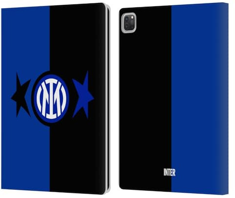 Head Case Designs Licenza Ufficiale Inter Milan Nero & Blu IM 2Stars Custodia Portafoglio in Pelle Compatibile con Apple iPad PRO 13 M4 2024