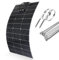 DERUXI Panel Solar Flexible 120W 12V - Placa Solar Monocristalina Con 6 Bridas Metálicas, Kit PV Flexible Para Balcón, RV, Barcos, Caravana y Baterías de 12V