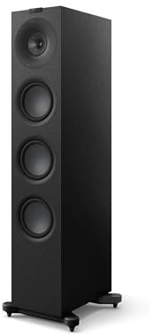 KEF Q11 Meta passiver HiFi-Standlautsprecher, Satin Black | Musik | TV & Heimkino | Gaming | 3-Wege-Bassreflex | 10 cm Uni-Q-Treiber mit MAT | DREI 16,5 cm Tieftöner