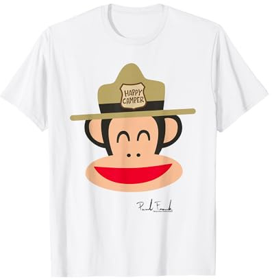 Paul Frank Julius The Monkey Happy Camper Park Ranger Hut T-Shirt