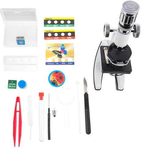 JOINPAYA 1 Set Mikroskop Wissenschaft Kit Bildschirm Teleskop Für Studenten Jungen Experimentierwerkzeug Abs Silber