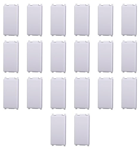 10 CONFEZIONI MODULI FALSO POLO (20PZ), BIANCO, COMPATIBILE CON VIMAR PLANA, TAPPO DI CHIUSURA, MODULI E FRUTTI 100% COMPATIBILI, MATERIALI DI ALTA QUALITA'