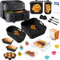 Heißluftfritteuse Zubehör für Philips Dual Basket Airfryer 3000 Series 6L/3L NA350/NA550, 25 Stück Airfryer Silikonform Zubehör Set für Philips Airfryer Dual Basket 3000-5000 Series 9L
