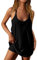 Generico Salopette Donna Corta Morbida Corta Elegante Tuta Intera Casual Comode Monopezzi Jumpsuit Con Tasche Leggera Vintage Salopette Premaman Playsuit Regolabile Cinghie Oversize Pantaloni Baggy