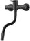 HURRAN Rubinetto da parete girevole a 360° con tubo in silicone, miscelatore monocomando, in acciaio inox, nero opaco
