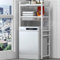 Estantería Lavadora Secadora, Armario Lavadora Y Secadora Vertical, Unidad De Almacenamiento De Máquina Sobre-Lavadora, Mueble Lavadora-Y-Secadora Vertical Metal, Ahorra Espacio Para Baño, Cocina(Whit