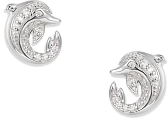 Seinerzeit FLORA & FAUNA White Delfin Infinity Ohrringe