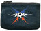 Petit Porte Monnaie en Cuir Porte cles Noir Foot Drapeau France Football