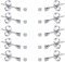 FOSIR 2-4MM Tiny Women's Stainless Steel Round Clear Cubic Zirconia Stud Earrings(10 Pairs)