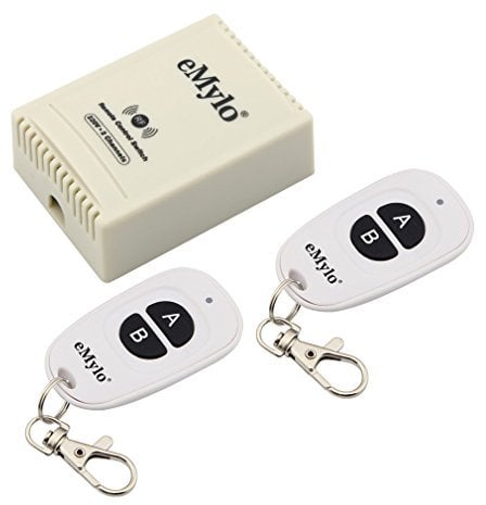 eMylo Smart Wireless 220V Relay 1000W Telecomando RF 433 Mhz One a 2 canali con due trasmettitori