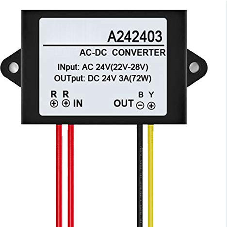 NXACETN Mini Módulo Adaptador Impermeable AC 24V A DC 24V 1/2 / 3A Convertidor De Fuente De Alimentación 3A