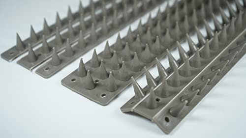 Prikkastrip Eco Fence Wall Spikes Garden Security Anti climb cat/intruder deterrent (15m, Grey)