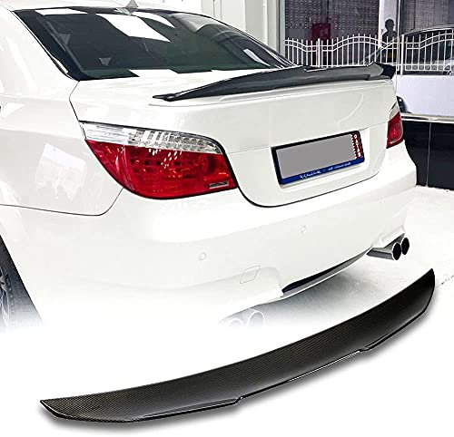TGFOF Carbon Kohlefaser Heckspoiler passt für BMW 5 Series E60 520i 523i 525i 528i 530i 535i 540i 545i 550i M Sport M5 Sedan 2004-2010 Limousine Auto Kofferraumdeckel Spoiler Flügel Lippe