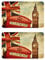 Mnsruu Kühlschrankmagnete mit London-England-Flagge, Vintage-Stil, 2 Stück