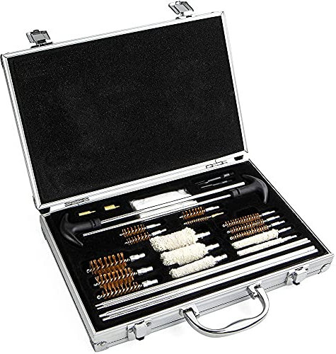 ANCLLO Kit de nettoyage de pistolet universel Kit de Service de nettoyage étui de rangement pour arme à feu en laiton