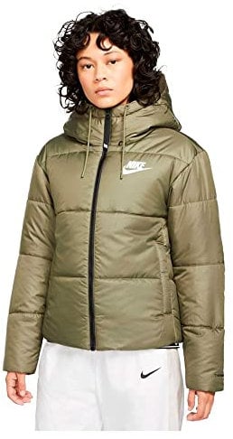 Nike W NSW TF RPL Classic Tape Jkt Giacca, Medium Olive/Black/White, XS Donna