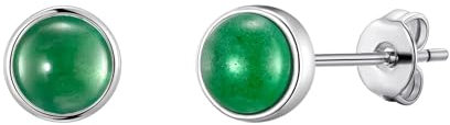 Philip Jones Green Aventurine Stud Earrings