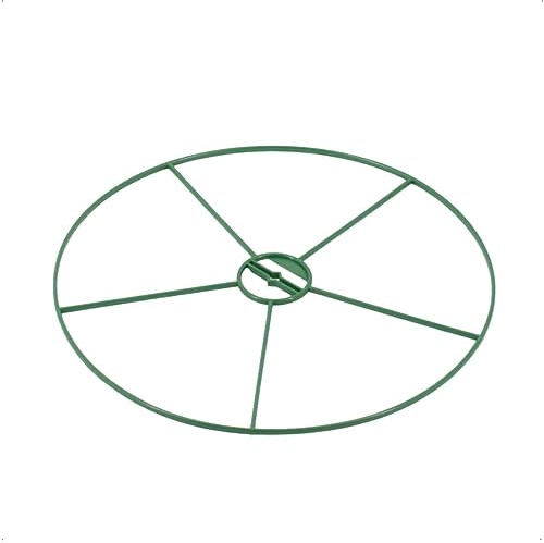 Staudenhalter 3er-Set (Rund, Kunststoff) in Grün, Durchmesser: 40 cm, Pflanzenstützen, Staudenstützen, Pflanzenringe, Rankhilfen, Blumenstütze, Pflanzenhalter