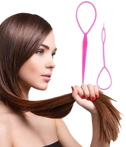Juego de 2 trenzas de pelo – moño o peinado en segundos, para mujer, incluye tutorial de vídeo (pincho)